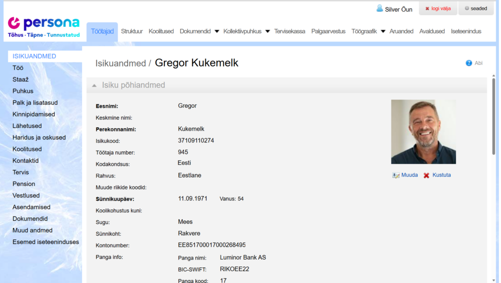 isikuandmed Personas